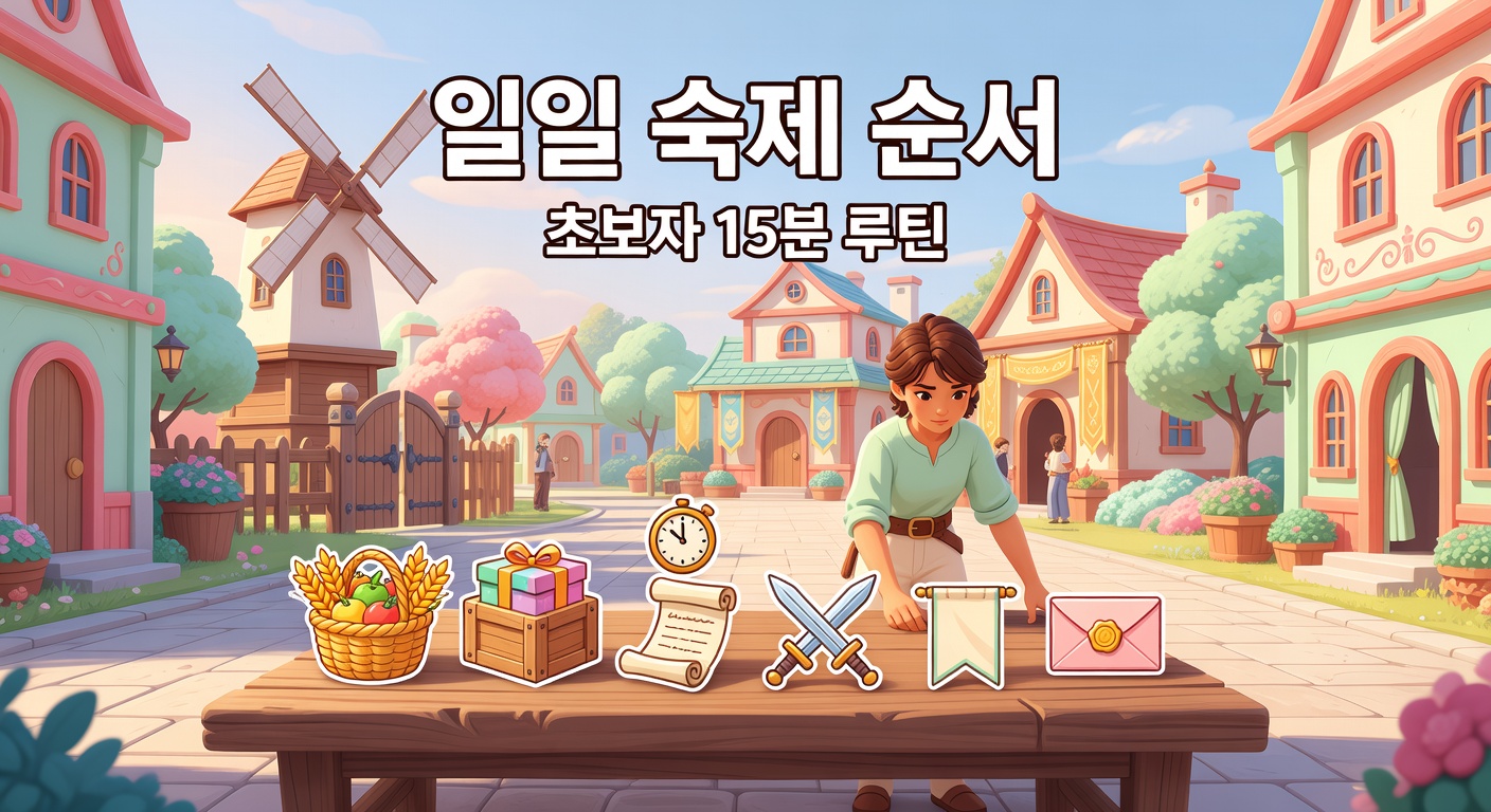 쿠키런 킹덤 일일 숙제 순서 — 초보자 15분 루틴 정리