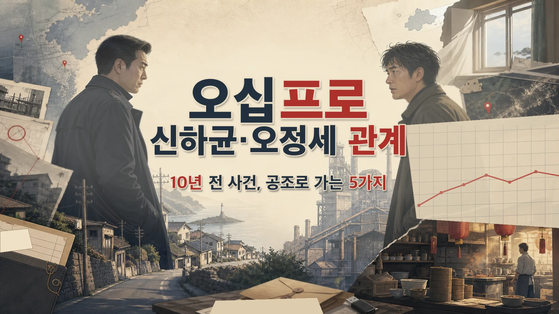 오십프로 신하균·오정세 관계 — 10년 전 사건 vs 공조 5가지