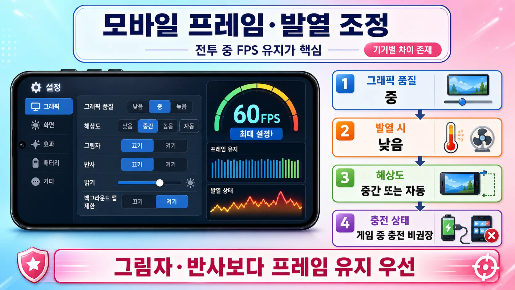 모바일 프레임·발열 조정