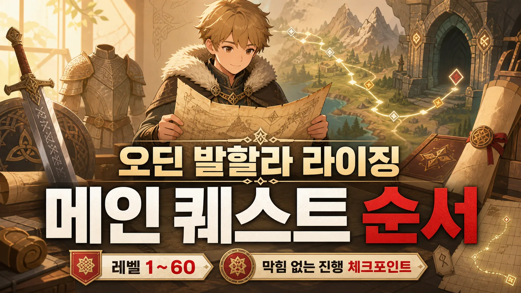 오딘 발할라 라이징 메인 퀘스트 순서 — 레벨 1~60 막힘 없는 진행 체크포인트