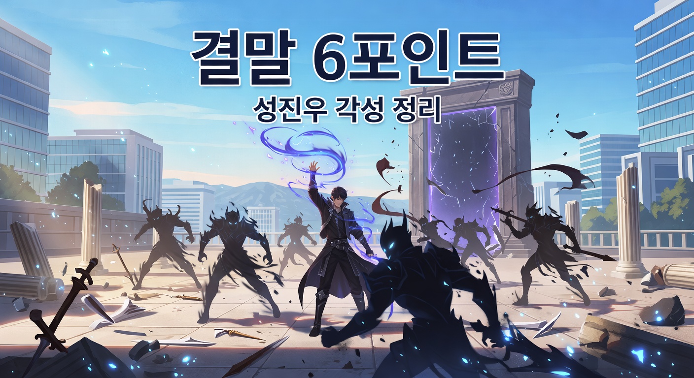 나 혼자만 레벨업 결말 6포인트 — 그림자군단 vs 성진우 힘 확인