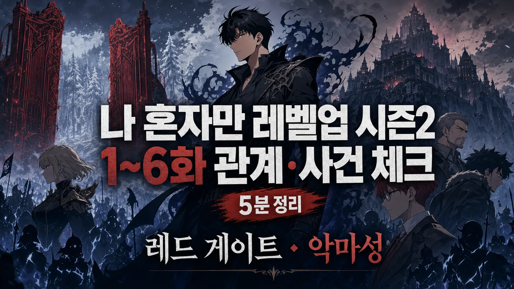 나 혼자만 레벨업 시즌2 1~6화 헌터 관계 vs 핵심 사건 체크