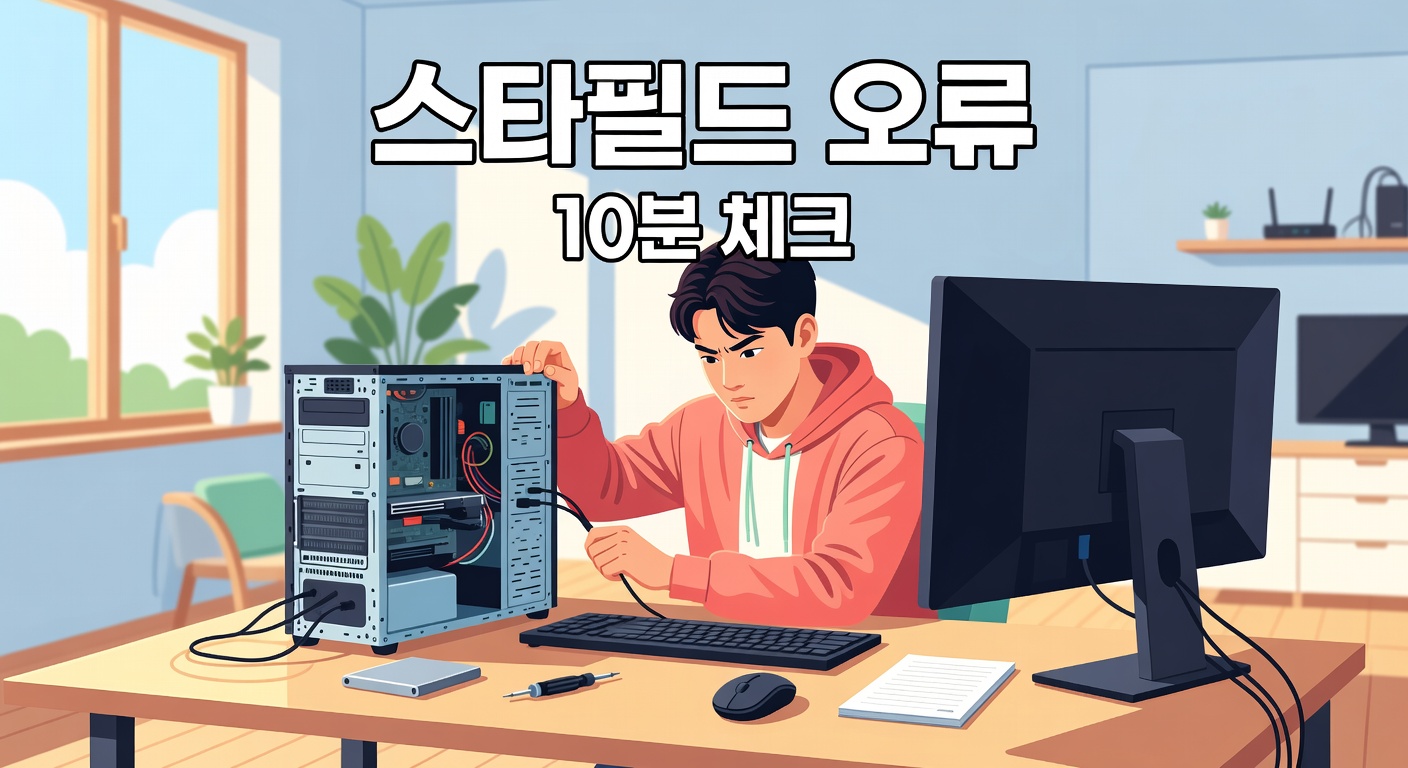 스타필드 실행 오류 10분 체크 — 블랙스크린·튕김 대비