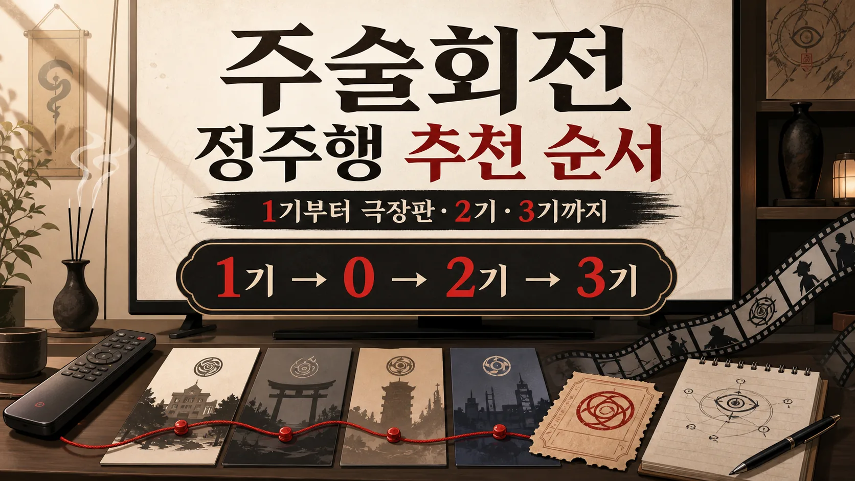 주술회전 시리즈 처음 볼 때 애니 1기부터 극장판·2기까지 추천 순서 — 헷갈리지 않는 정주행 루트